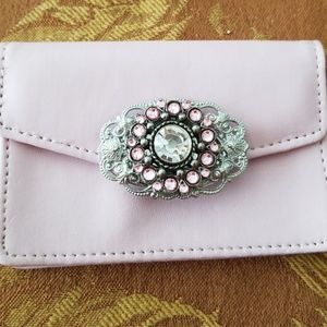 Bejeweled Leather business or credit card holder